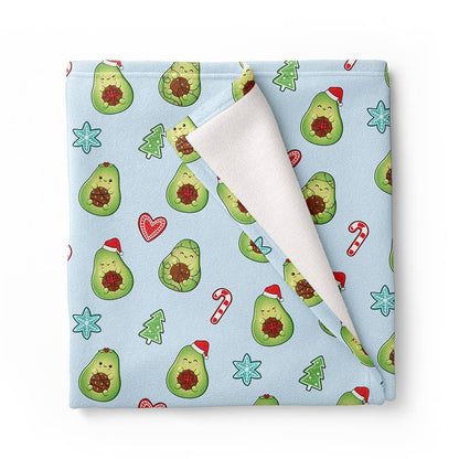 Avocado XMAS Fuzzy Throw Blanket