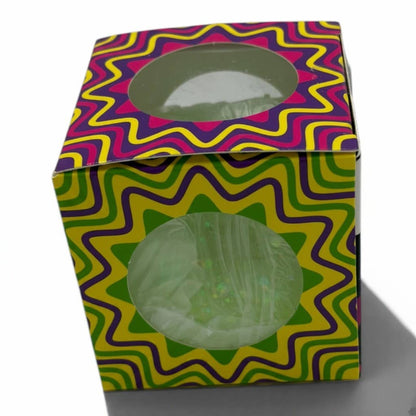 Jumbo Stress Ball Cube – Glitter Gel Sensory Fidget Toy