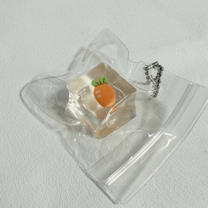 Mini Clear Cherry Ice cubes Stress Relief Taba Squishy Toy