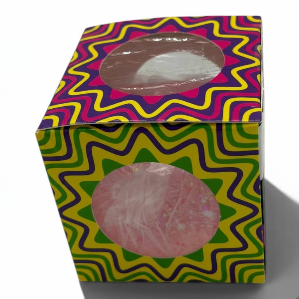Jumbo Stress Ball Cube – Glitter Gel Sensory Fidget Toy