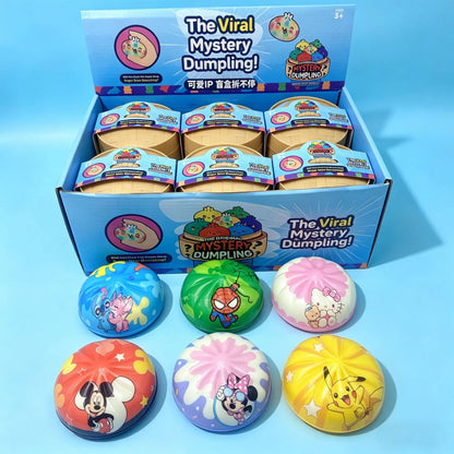 Cartoon characters Mystery Squishy Dumpling blind box-12unit