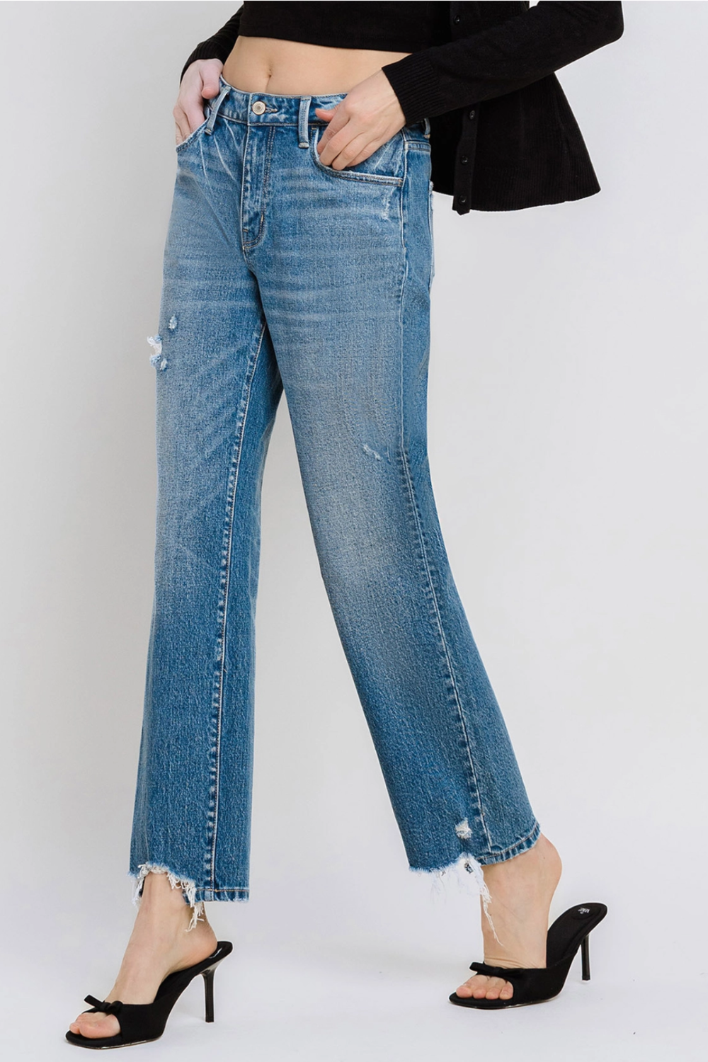 VERVET High Rise 90's Dad Jeans T6302|3554