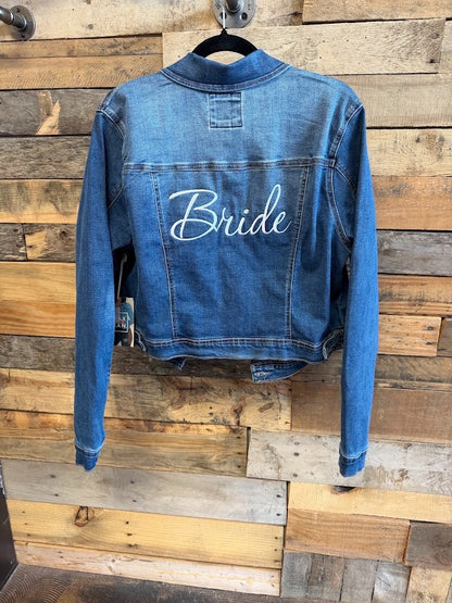 Mrs. "Last Name" embroidered Jean Jacket|9502