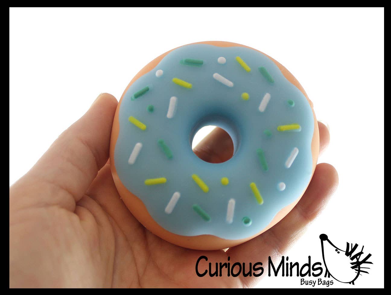 1 Cute Donut Doughnut Soft Doh Filled Stretch Ball with Remo