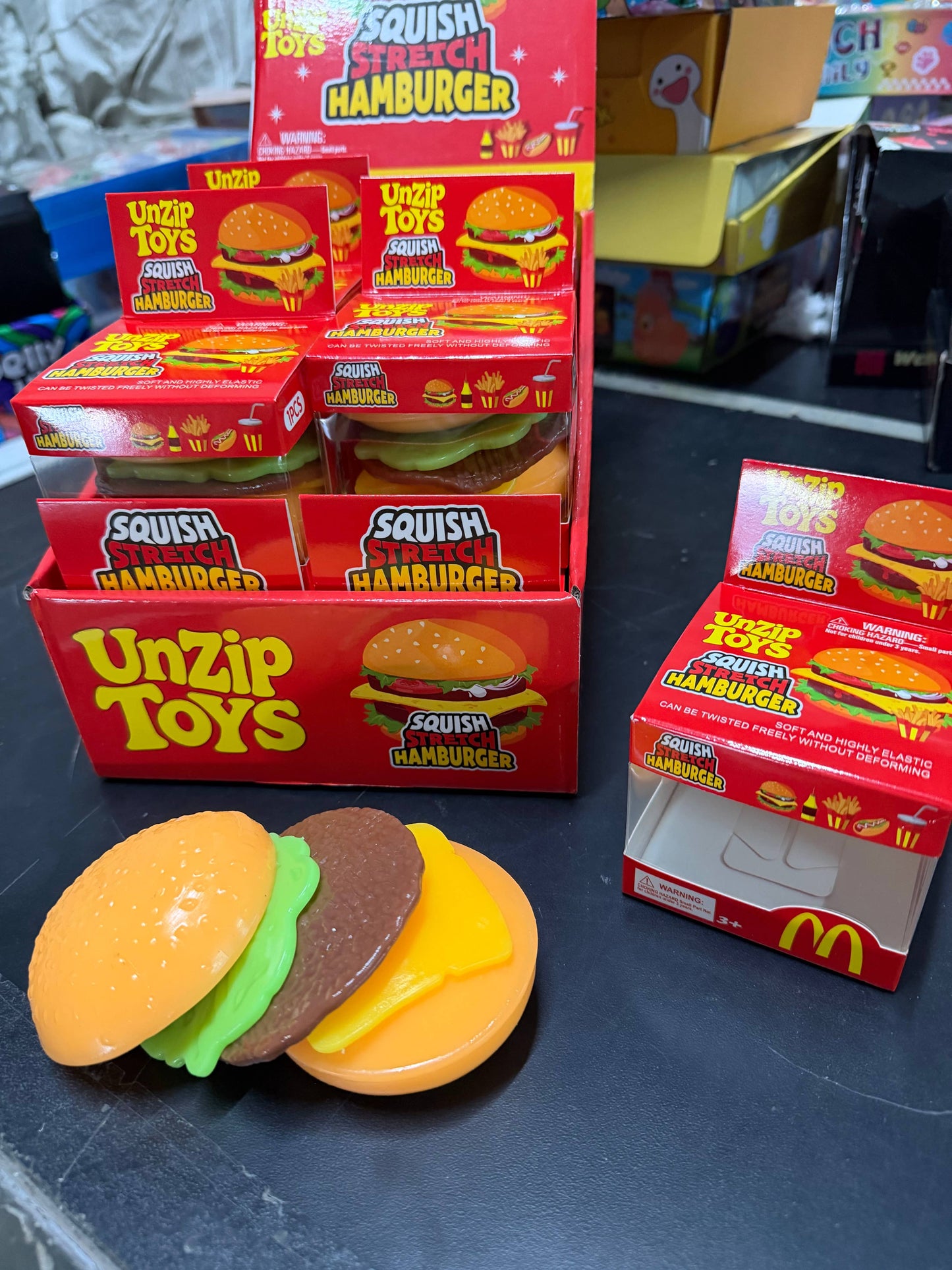 Stretchy Hamburger Squishy burger Stress Toy