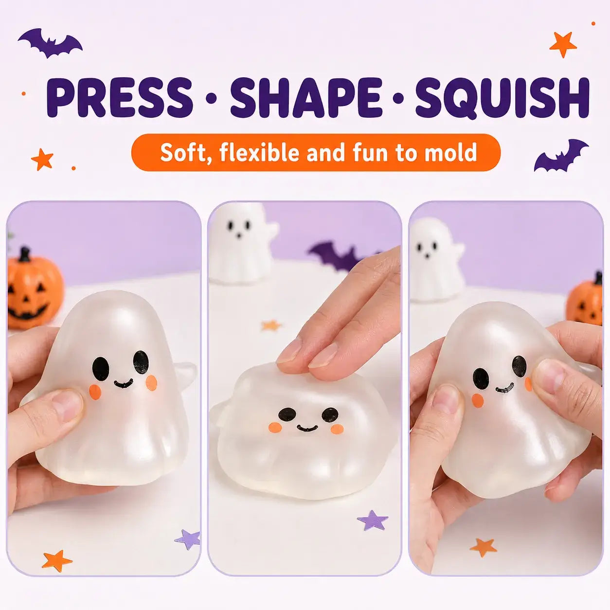 Moldable Halloween Ghost Stress Relief Squeeze Toy