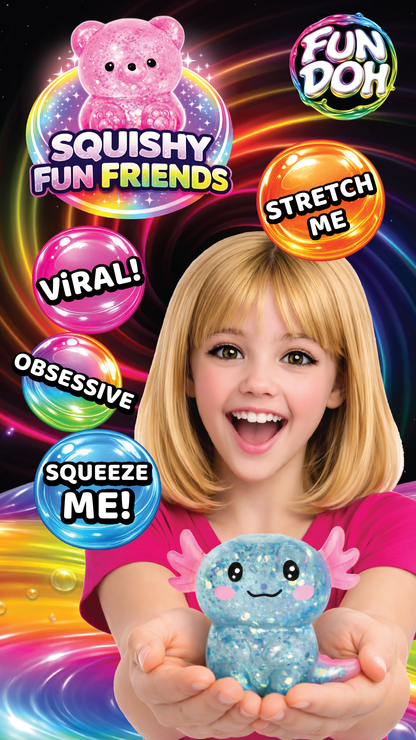 Fun Doh Squish and Squeeze Gummy Fidget Toy - 12/Display