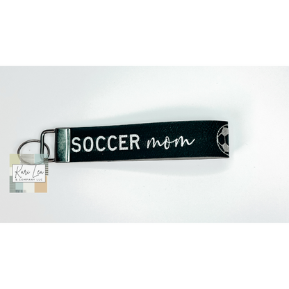 Leather Wristlet - Soccer Mom (Black/Silver)|8410