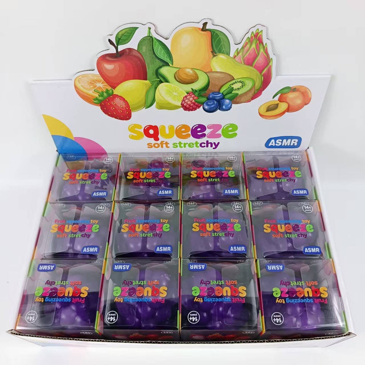 Crunchy Grape Block-Filled Squishy Toy