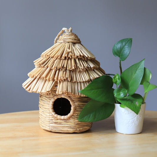 Rice Straw Hut Shaped Bird House|9215