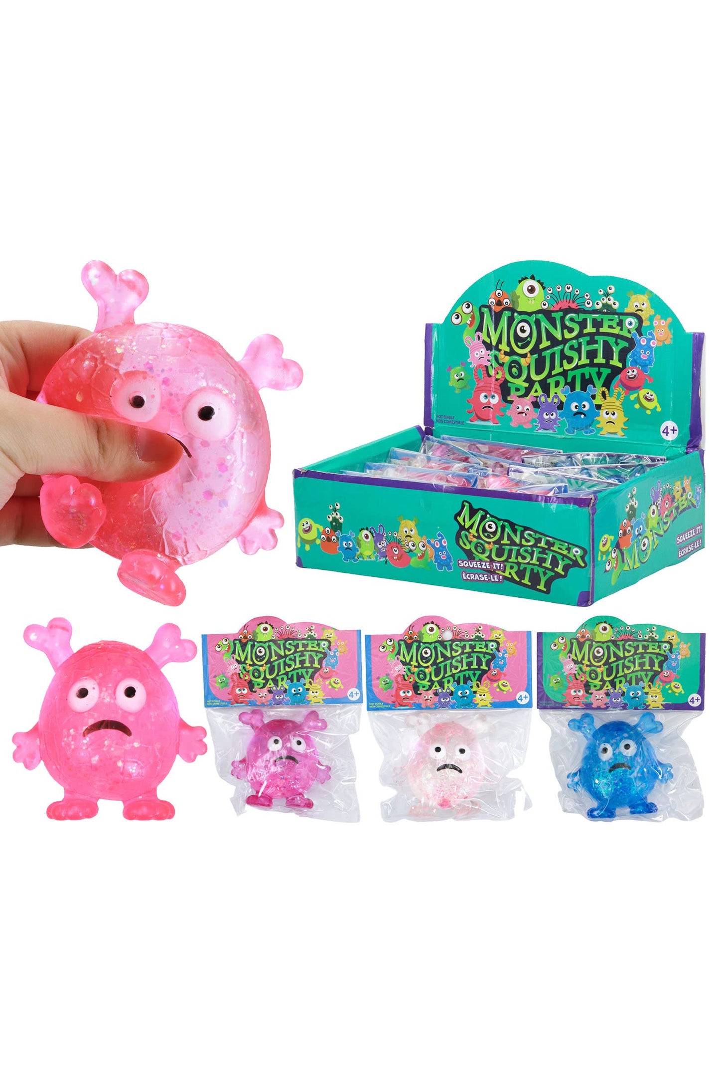 Sad Monster Glittery Maltose Putty Filled Squishy Bag