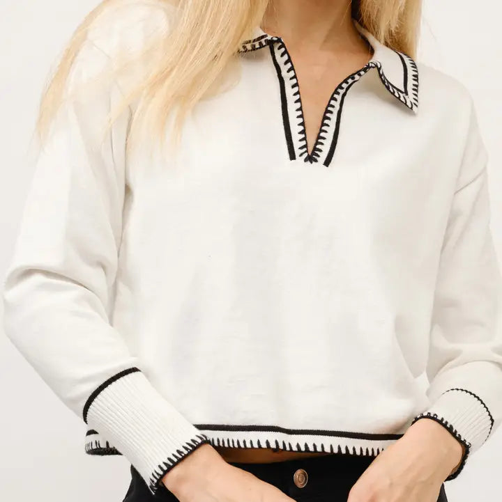 Contrast Stitch Sweater