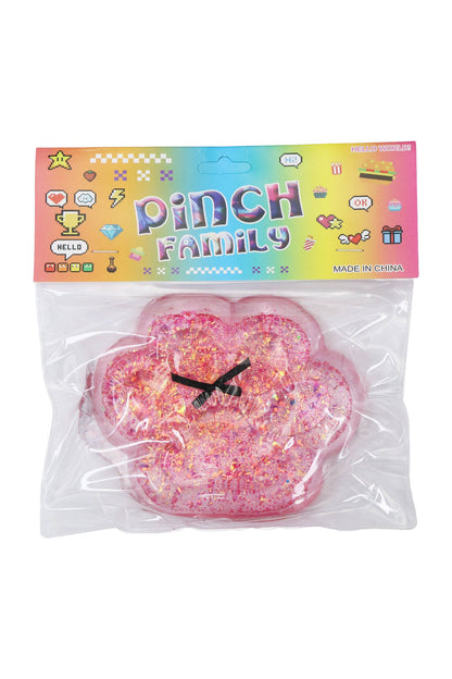5 Inch Glittery Animal Paw Ribbon Mochi Sticky Squishy Bag