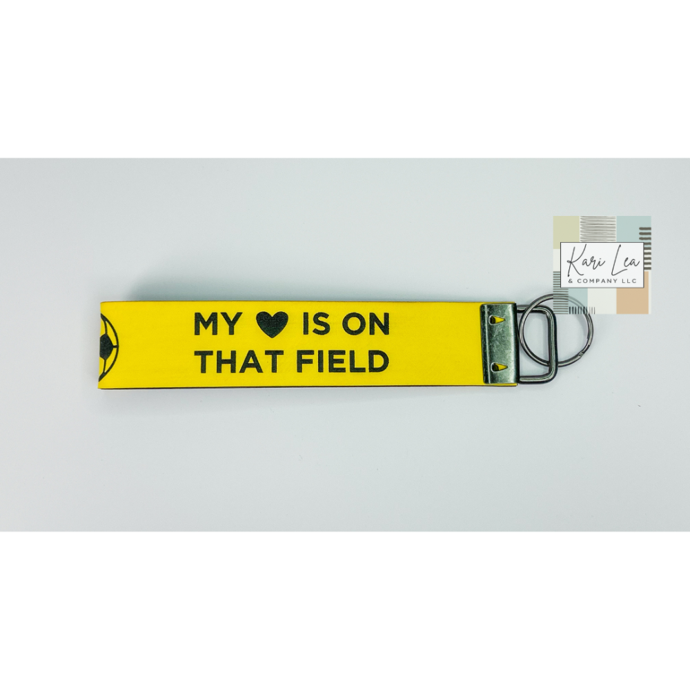 Leather Wristlet - Soccer Mom (Yellow)|8395