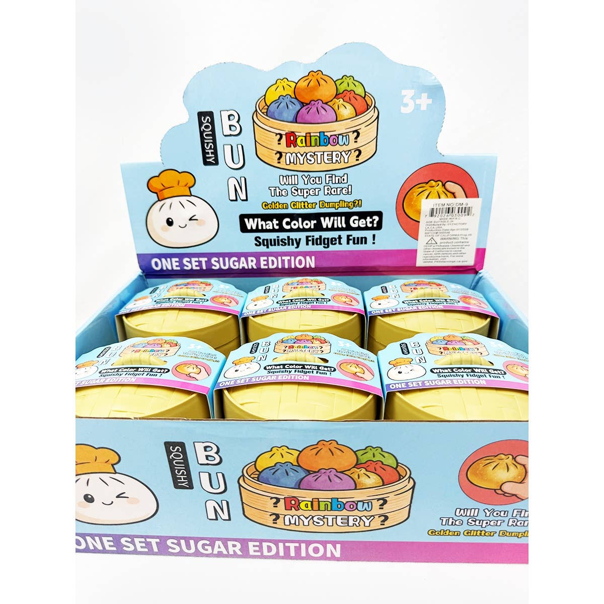 4pc Set Mini Maltose Glitter Dumpling Squishy