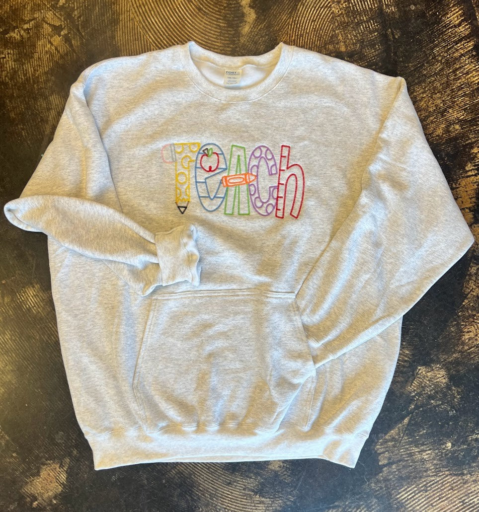 Teach Pocket Crewneck|7263