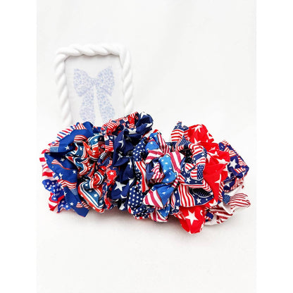 2pc Set American Flag Theme Hair Tie Set