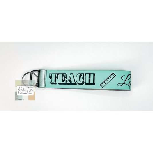 Leather Wristlet - Teacher (Teal)|8336
