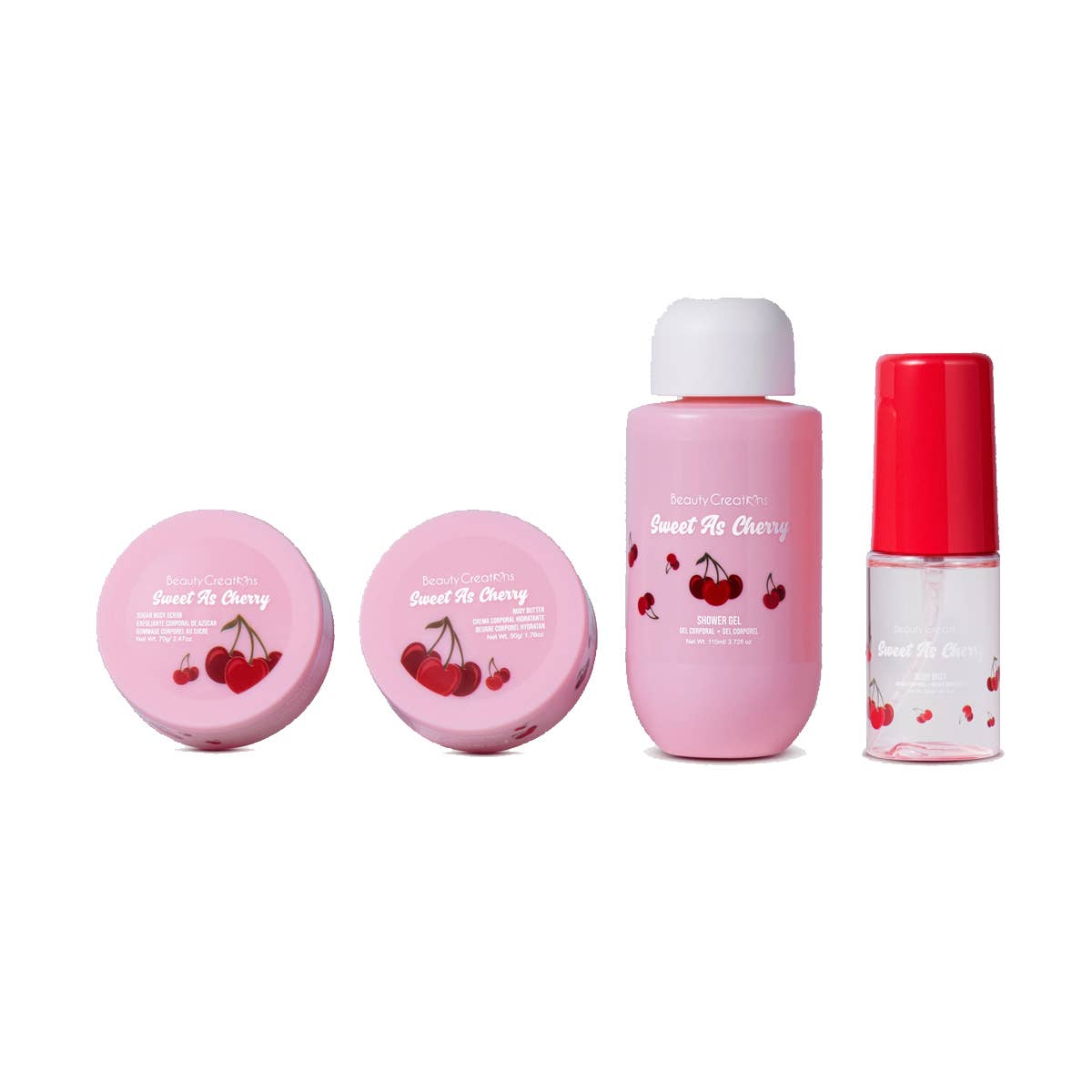 Beauty Creations SD-TB3 Cherry Mini Body Care Kit - 3 Set