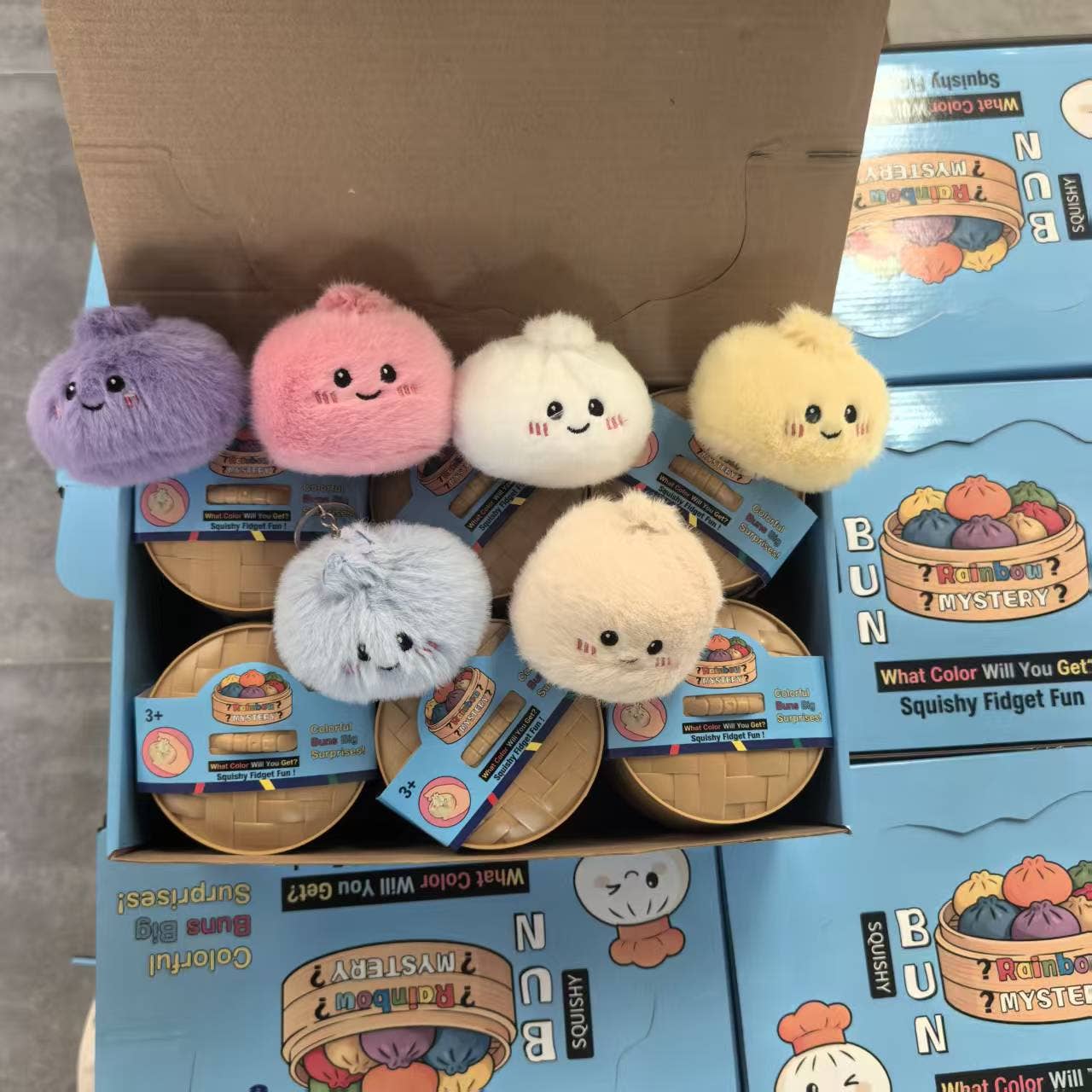 Mystery Plush Cute Bun dumplings Keychain blind box-12unit