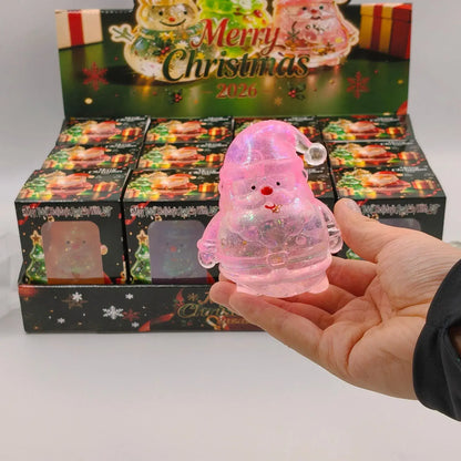 Glitter Christmas Squishy Toys Santa Snowman Tree Stress Relief