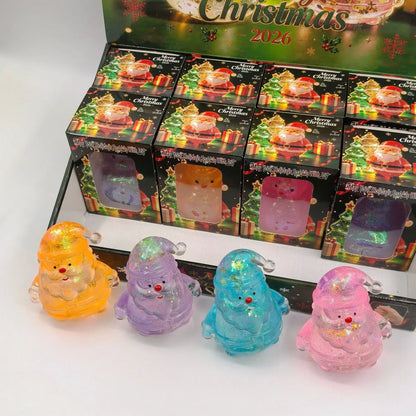 Glitter Christmas Squishy Toys Santa Snowman Tree Stress Relief