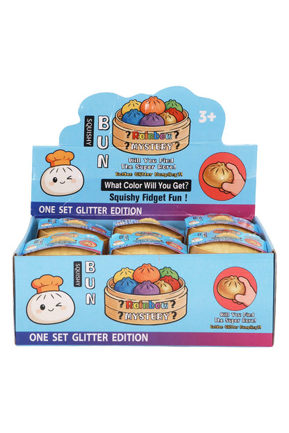 Chunky Glitter Jiggly Slime Filled Dumpling Bao Bun Squishy
