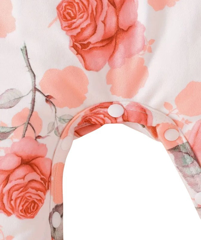 Ruffle Jumpsuit w/Floral Print|5759