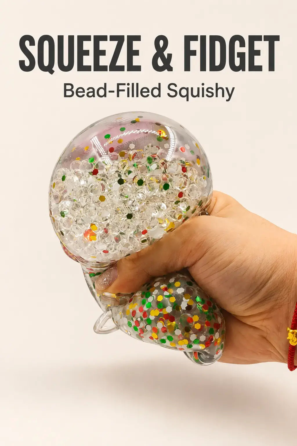 Bead-Filled Christmas Reindeer Squishy