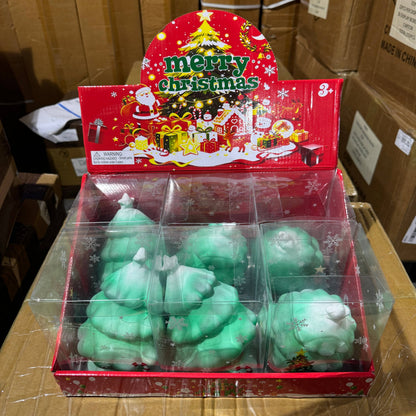 JUMBO WRAPPED Light Up Christmas Tree Squishy 6/pk | A230