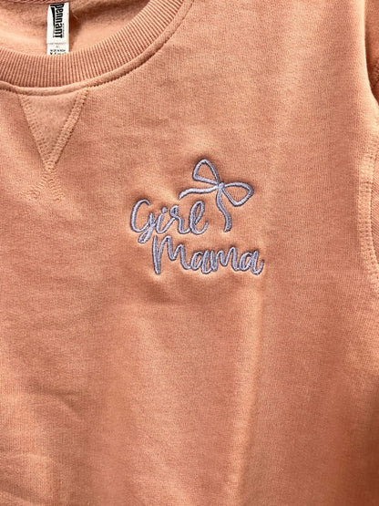 Girl Mama Bow rose crewneck|5135