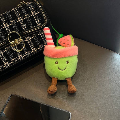 Summer Fruit Soda plush toy keychain charm gift