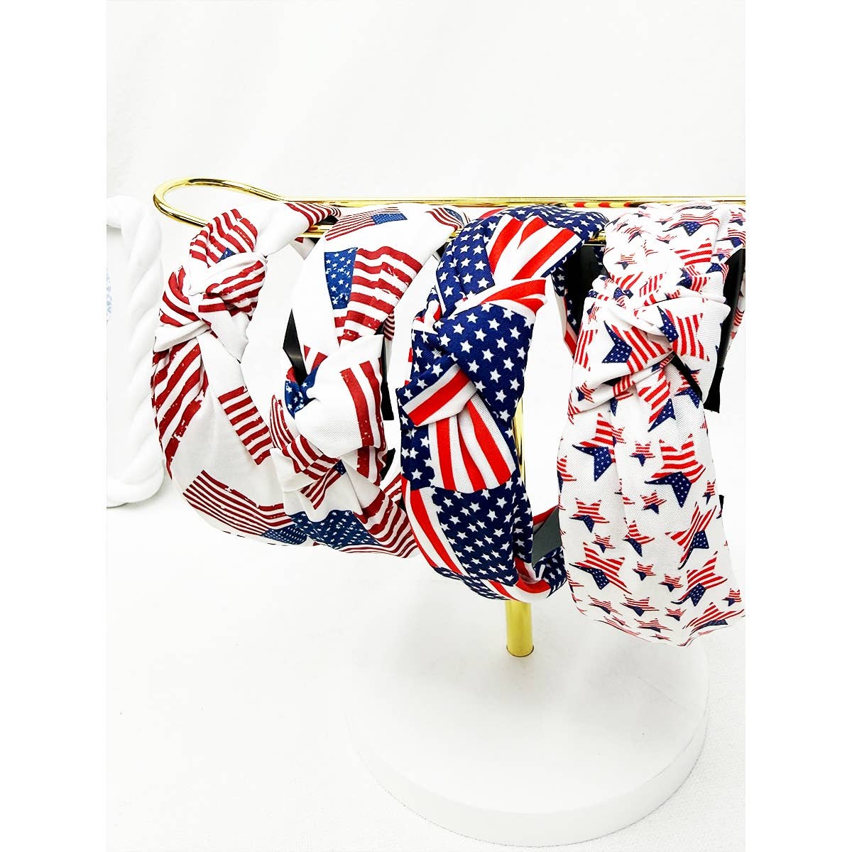 4-Kinds American Patriotic Knotted Headband