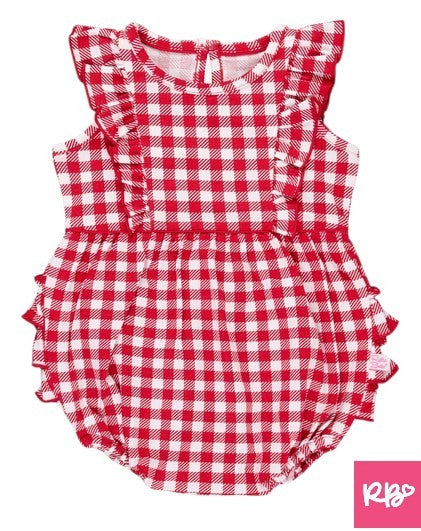 RB Red Gingham Romper|5967