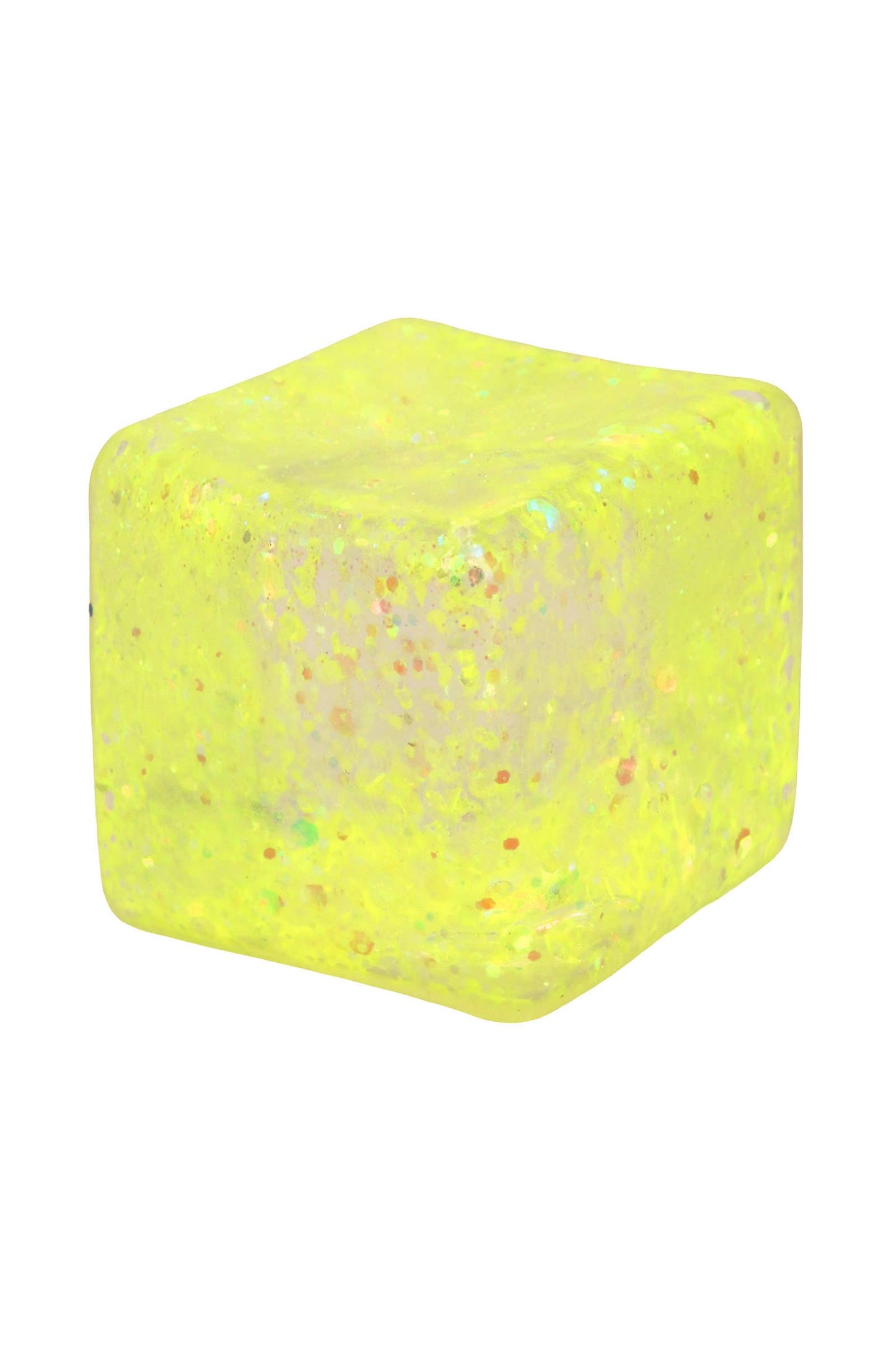Shimmery Glitter Cube Putty Filled Squishy - 12 Pcs
