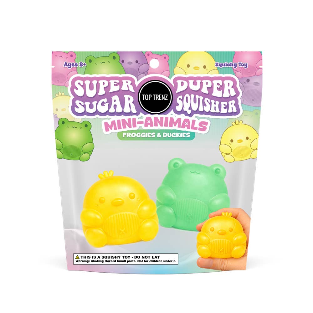 Super Duper Sugar Squisher - Mini Duck & Frog (Two Pack)