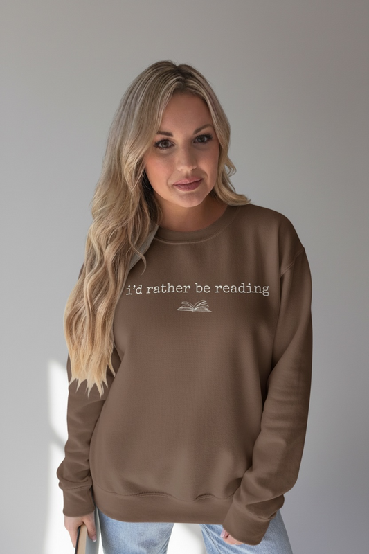 Rather Be Reading Brown Tee|9123