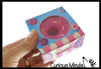 1 Cute Donut Doughnut Soft Doh Filled Stretch Ball with Remo