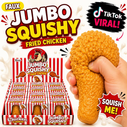 Faux Chicken Squishy Fried –TikTok Viral Crunchy-Look Toys