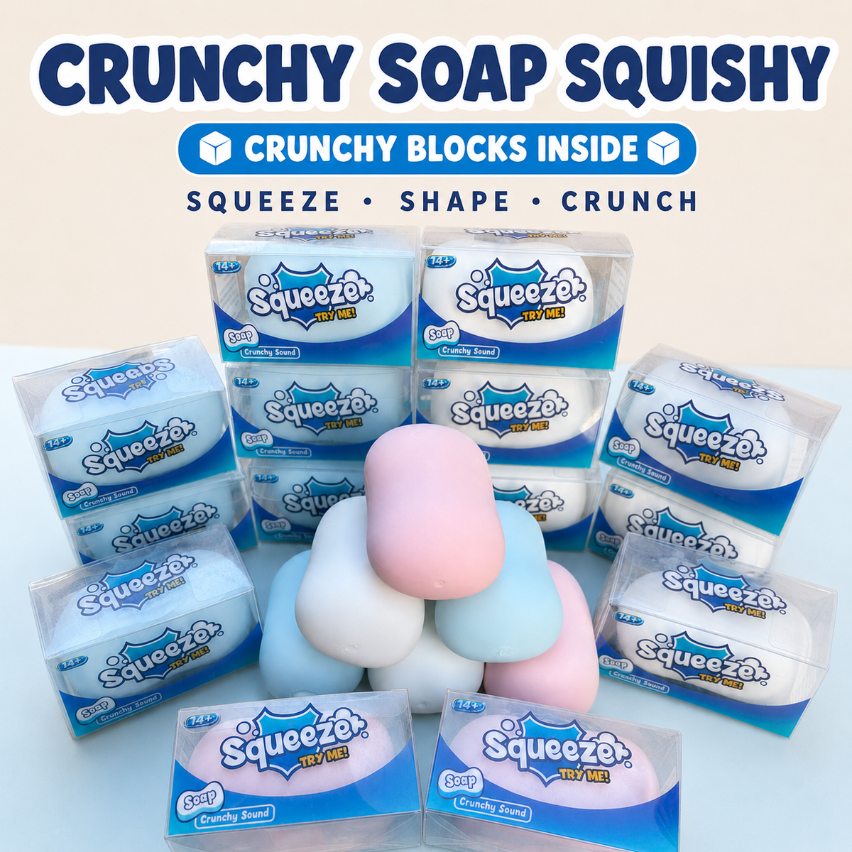 Crunchy Block Soap Squishy Stress Toy