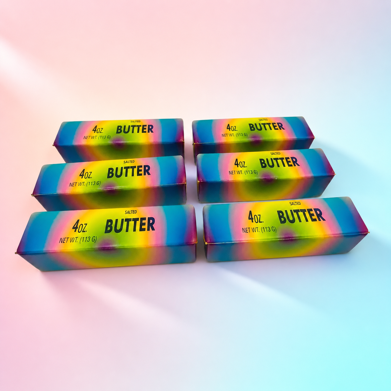 Rainbow Butter Stick Squishy Toy Slow Rising Fidget Toy