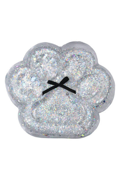 5 Inch Glittery Animal Paw Ribbon Mochi Sticky Squishy Bag