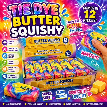 Tie Dye Butter Squishy – Viral “Looks Like Butter” Stress