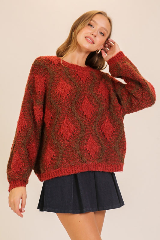 Textured Cozy Sweater|8055