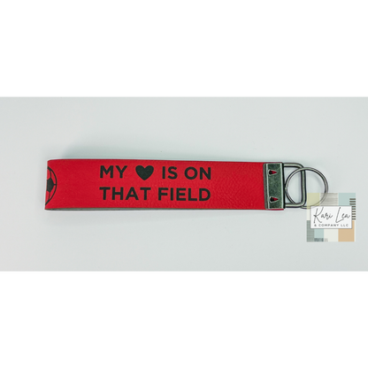 Leather Wristlet - Soccer Mom (Red)|8401
