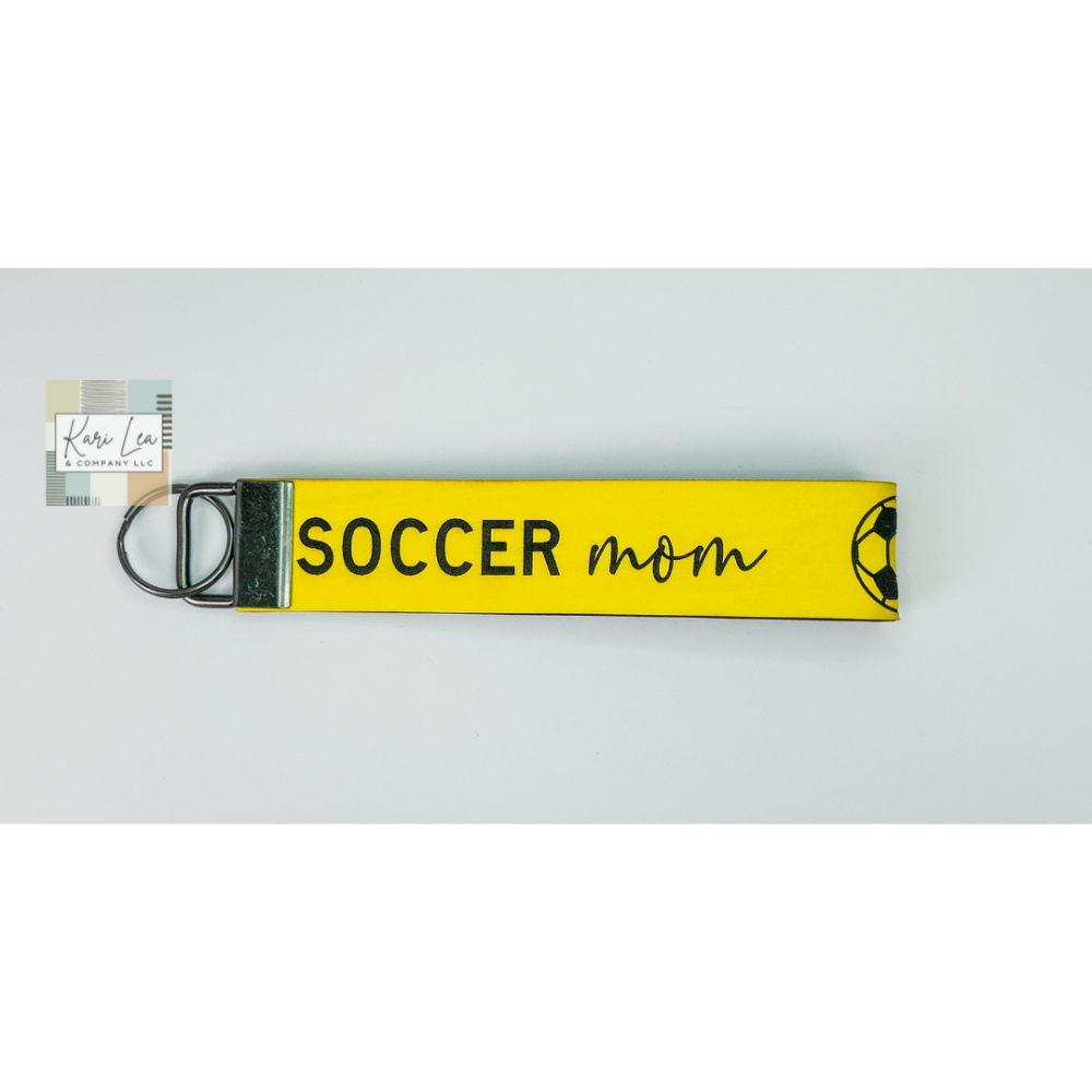 Leather Wristlet - Soccer Mom (Yellow)|8394