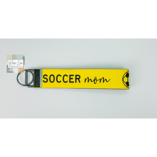 Leather Wristlet - Soccer Mom (Yellow)|8394