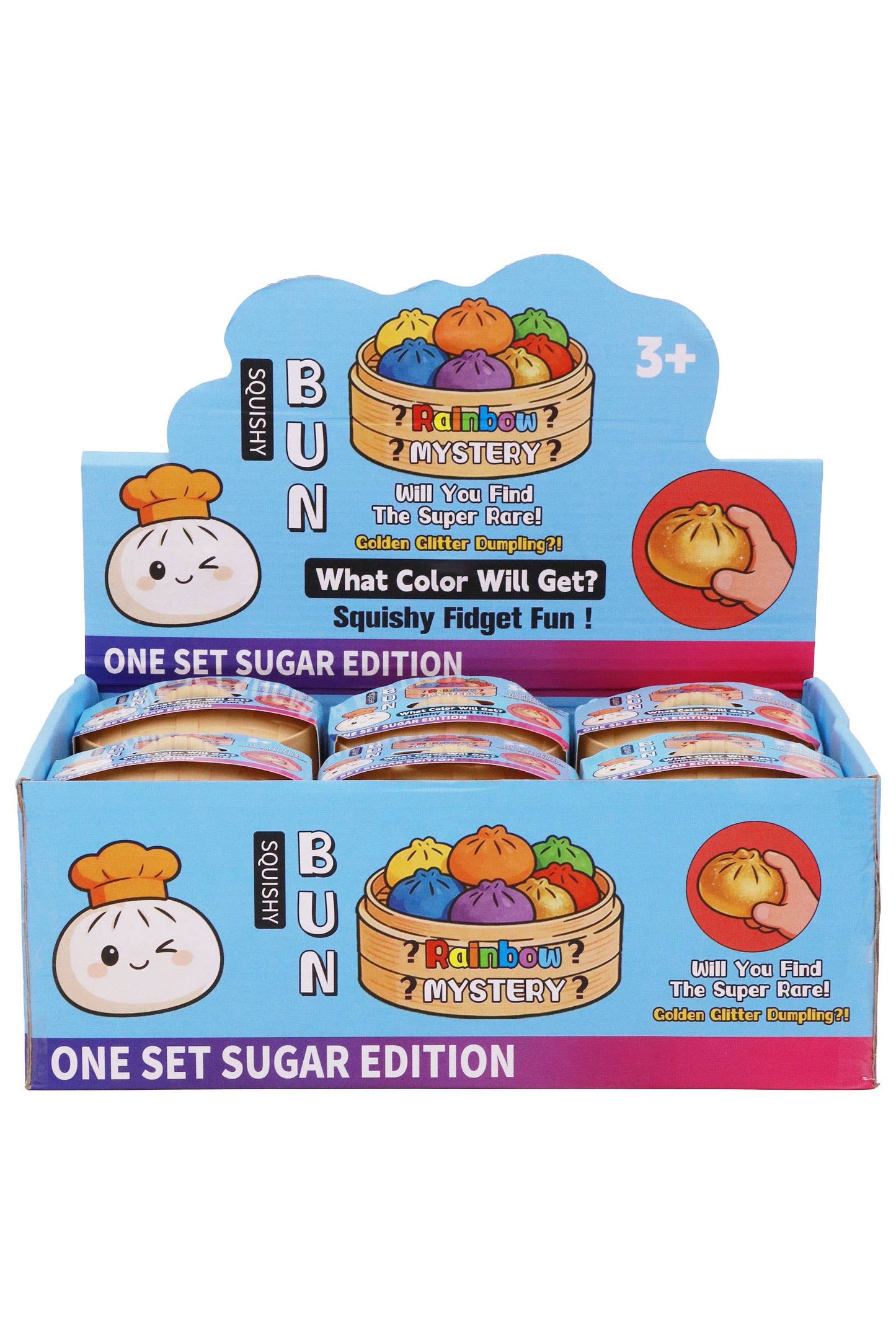 Ombre Dumpling Soft Slime Filled Squishy Blind Box - 12 Pcs