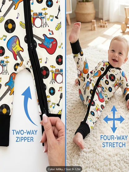 Rock Band Bamboo Infant Sleeper|9328