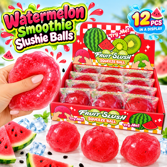 Watermelon Smoothie Slushie Balls — Fruit Slush Squeeze Ball